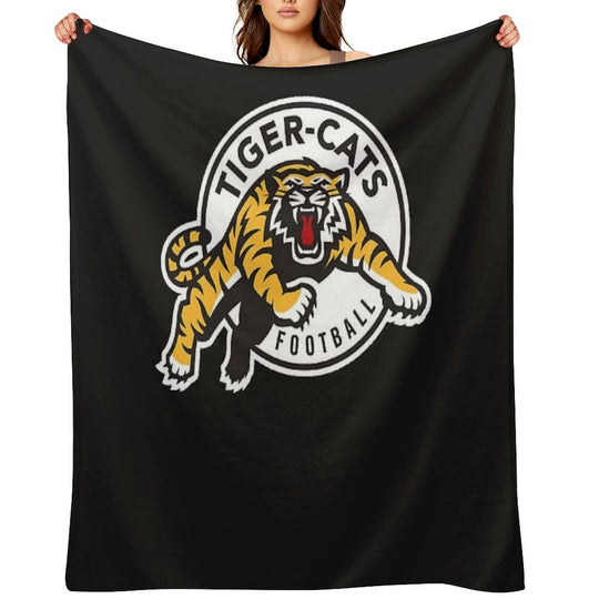 Hamilton Tiger Cats Cfl Logo Premium Throw Blanket