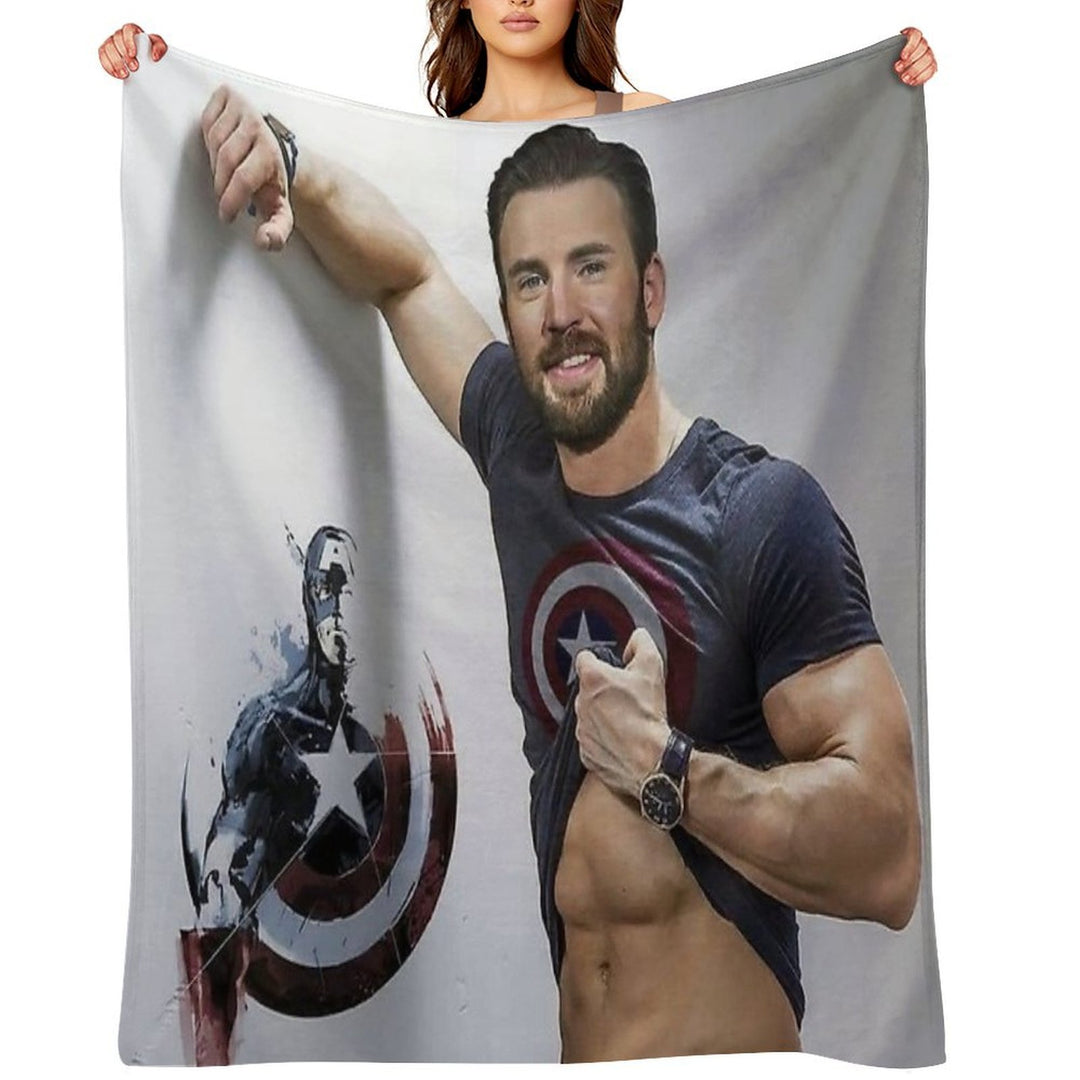 Chris Evans Wallpaper Multi-functional Throw Blanket