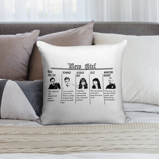 New Girl Soft High-Density Material Throw Pillow