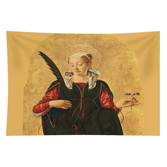 Digitally Remastered St. Lucy by Francesco Del Cossa Tapestry