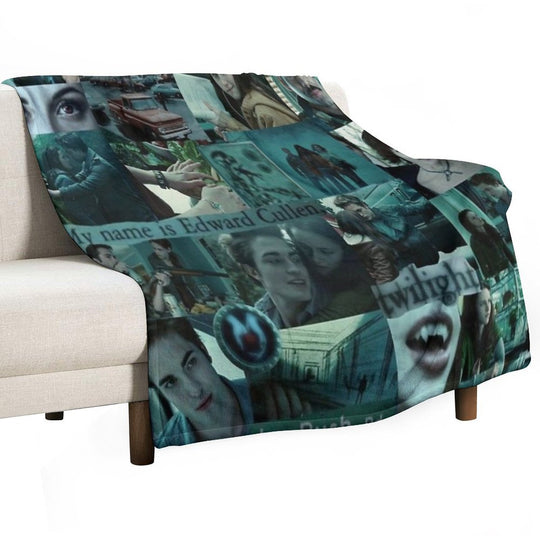 Twighlight Collage Travel-friendly Throw Blanket