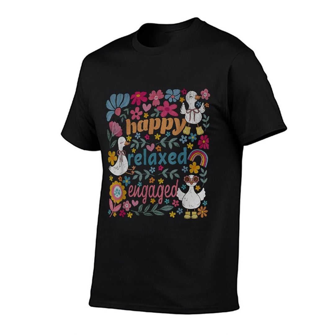 Happy Relaxed Engaged ABA Behavior Analyst Silly Goose  Cotton T-Shirt
