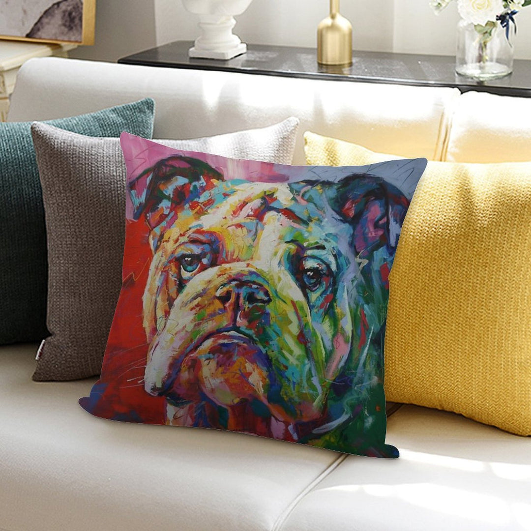 English Bulldog Soft Anti-Pilling Throw Pillow