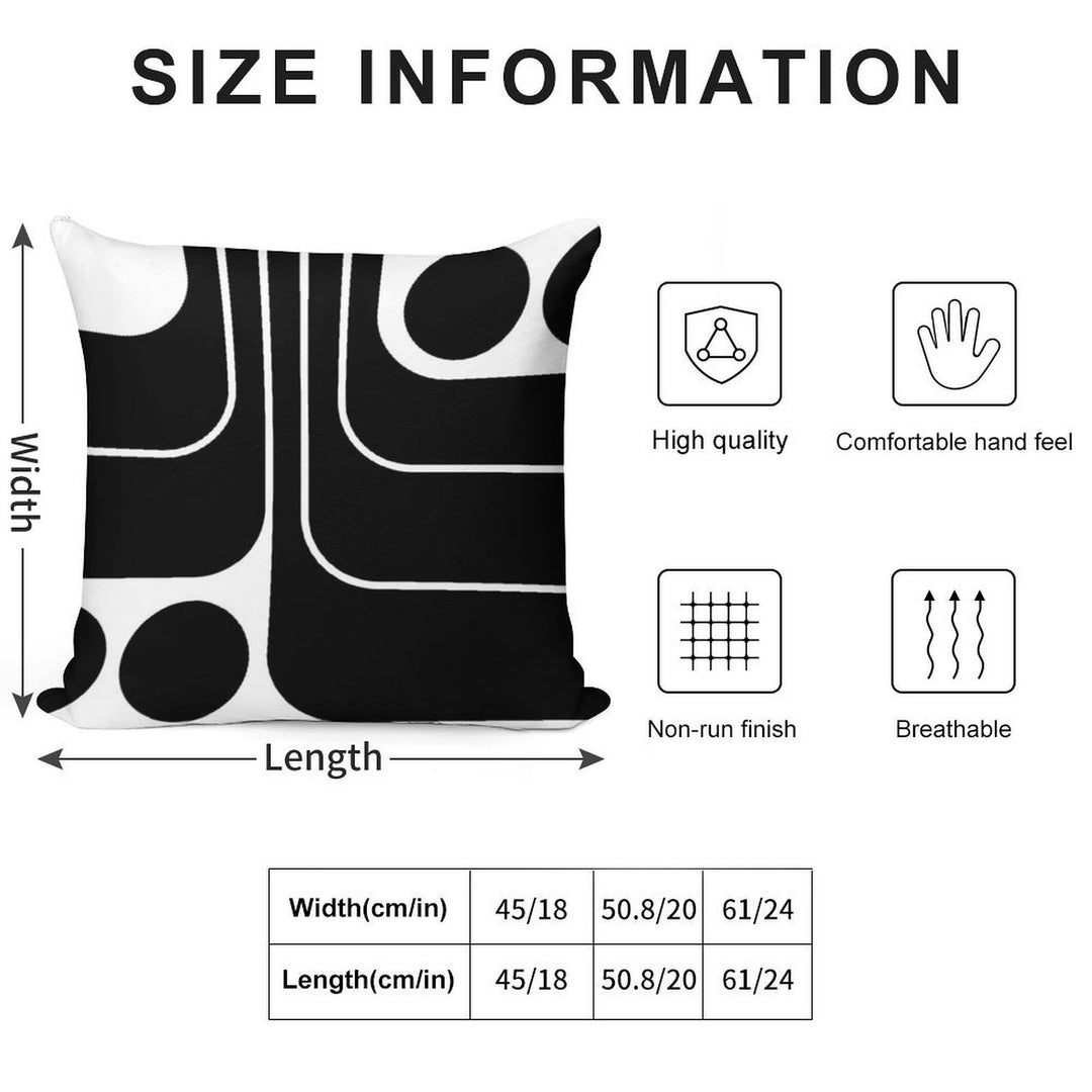 Retro Geometric Design 629 Soft Style Accent Throw Pillow