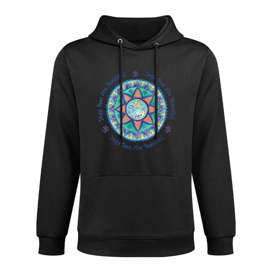 Yoga Bees Om Mandala Relaxed Fit Hoodie