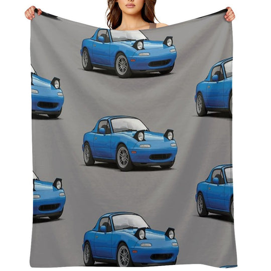 Mx5  Miata NA MK1 Illustration Easy Care Throw Blanket