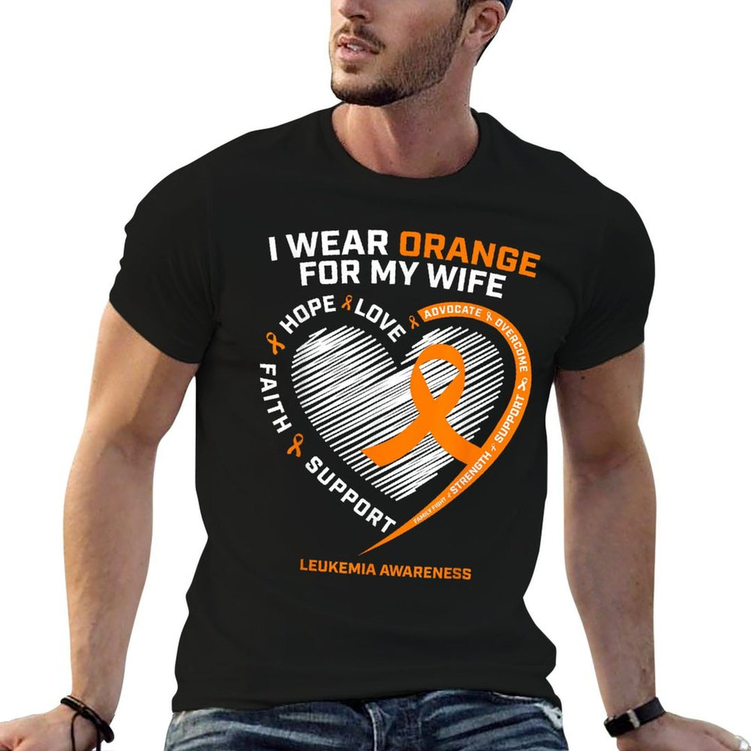 Mens Leukemia Awarenesss Wife Husband Tshirt Leukemia  Stretchy T-Shirt
