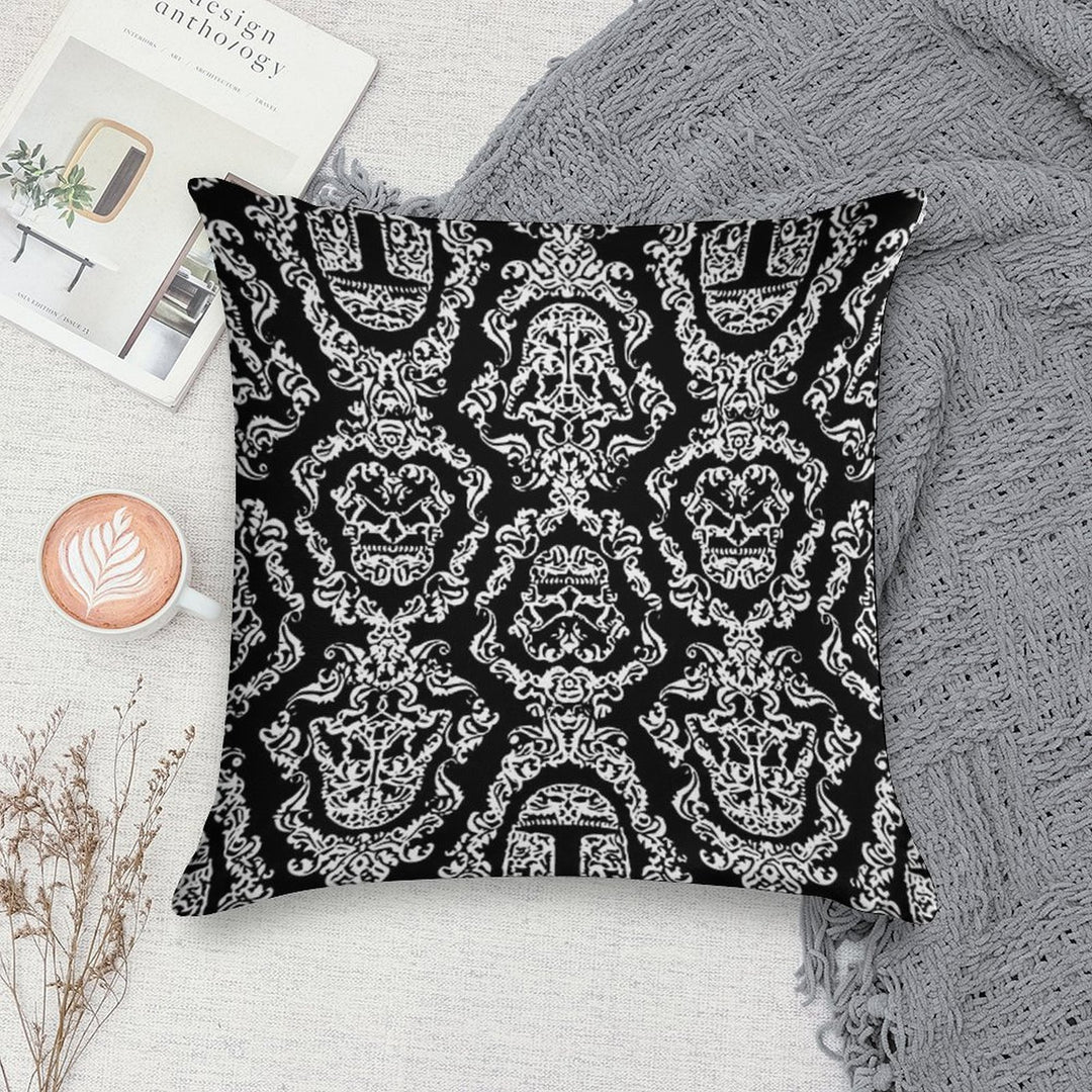 Imperial Mural Black Soft High-Density Material Throw Pillow