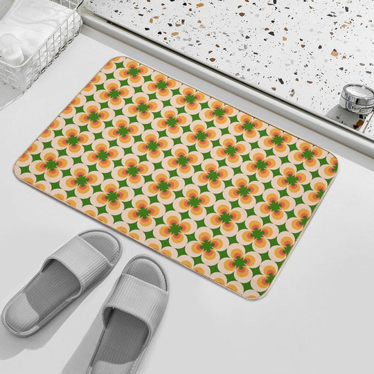 Flower Power Textile  Long-Lasting Bath Mat