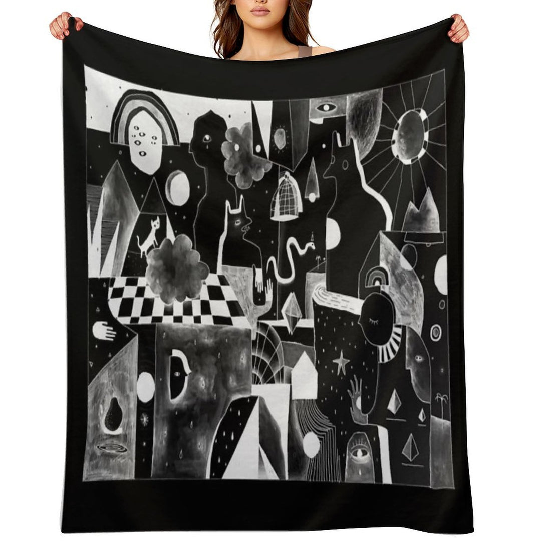 DON'T TOUCH ME Shrink-resistant Throw Blanket