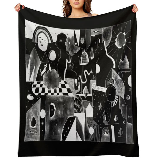 DON'T TOUCH ME Shrink-resistant Throw Blanket