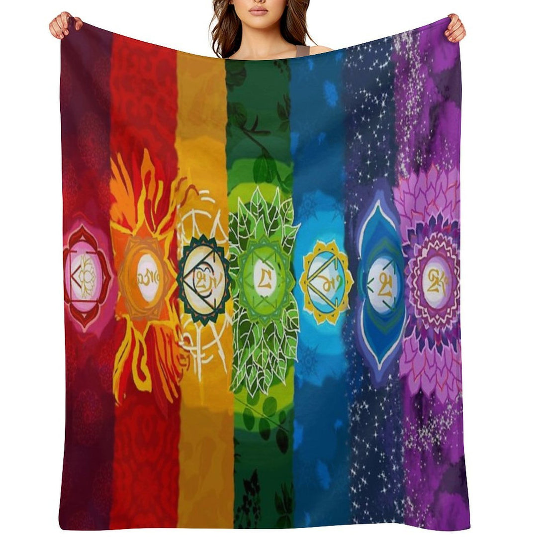 Healing Chakra Blanket Shrink-resistant Throw Blanket