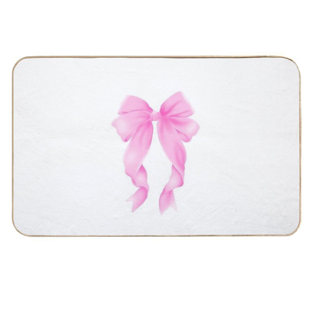 Cute Pink Bow  Toxin-Free Bath Mat