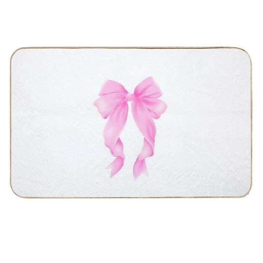Cute Pink Bow  Toxin-Free Bath Mat