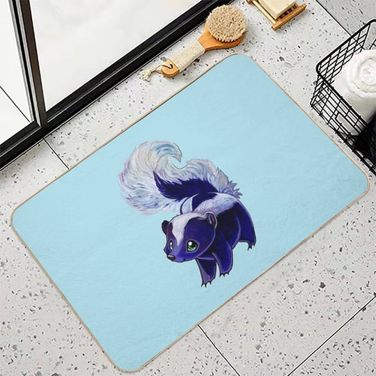 Purple Skunk  Dirt-Trapping Bath Mat