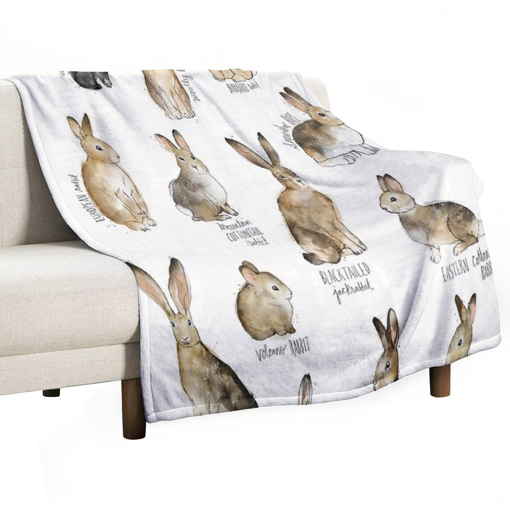 Rabbits & Hares Compact Throw Blanket