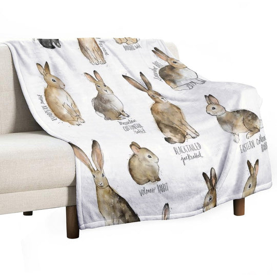 Rabbits & Hares Compact Throw Blanket