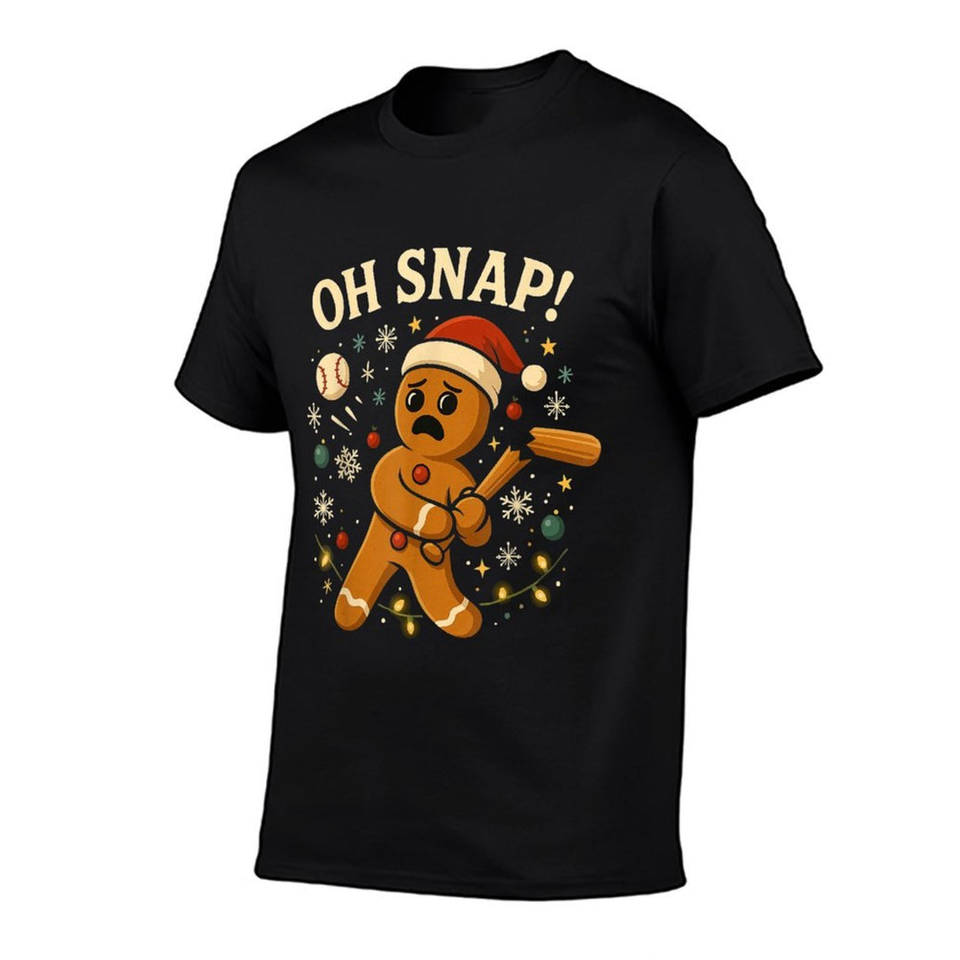 Oh Snap Gingerbreadman Christmas Baseball  Eco-friendly Material T-Shirt