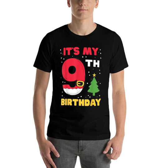Its My 9th Birthday Christmas 9 Years Old Santa Boys Girls  Graphic-printed T-Shirt