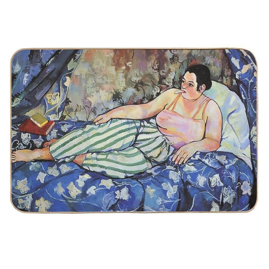 The Blue Room by Suzanne Valadon  Absorbent Bath Mat