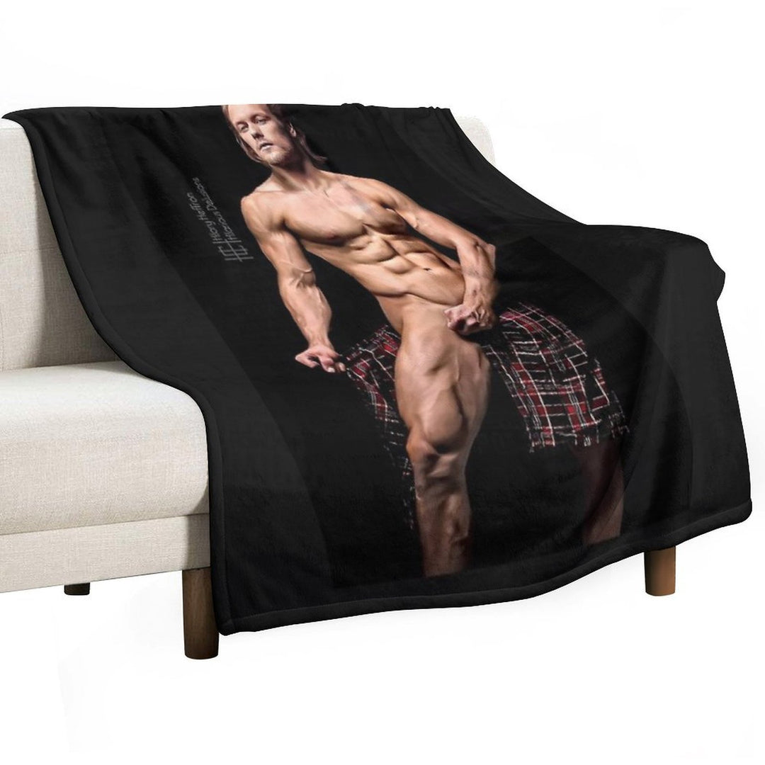 Sam Heughan Machine-washable Throw Blanket