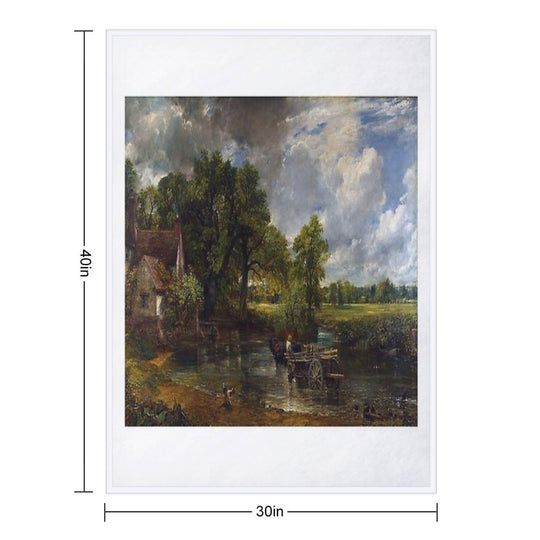 John Constable - The Hay Wain Sustainable Throw Blanket
