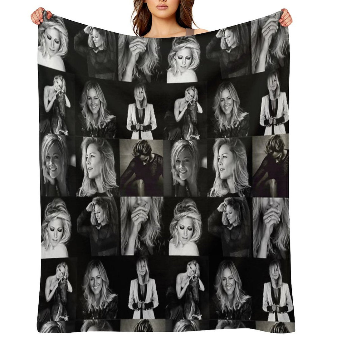 Helene Fischer Collage Quick-dry Throw Blanket
