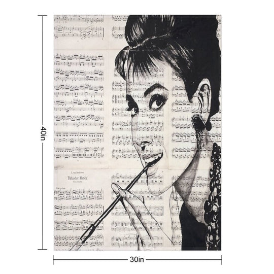 Audrey Hepburn Durable Throw Blanket