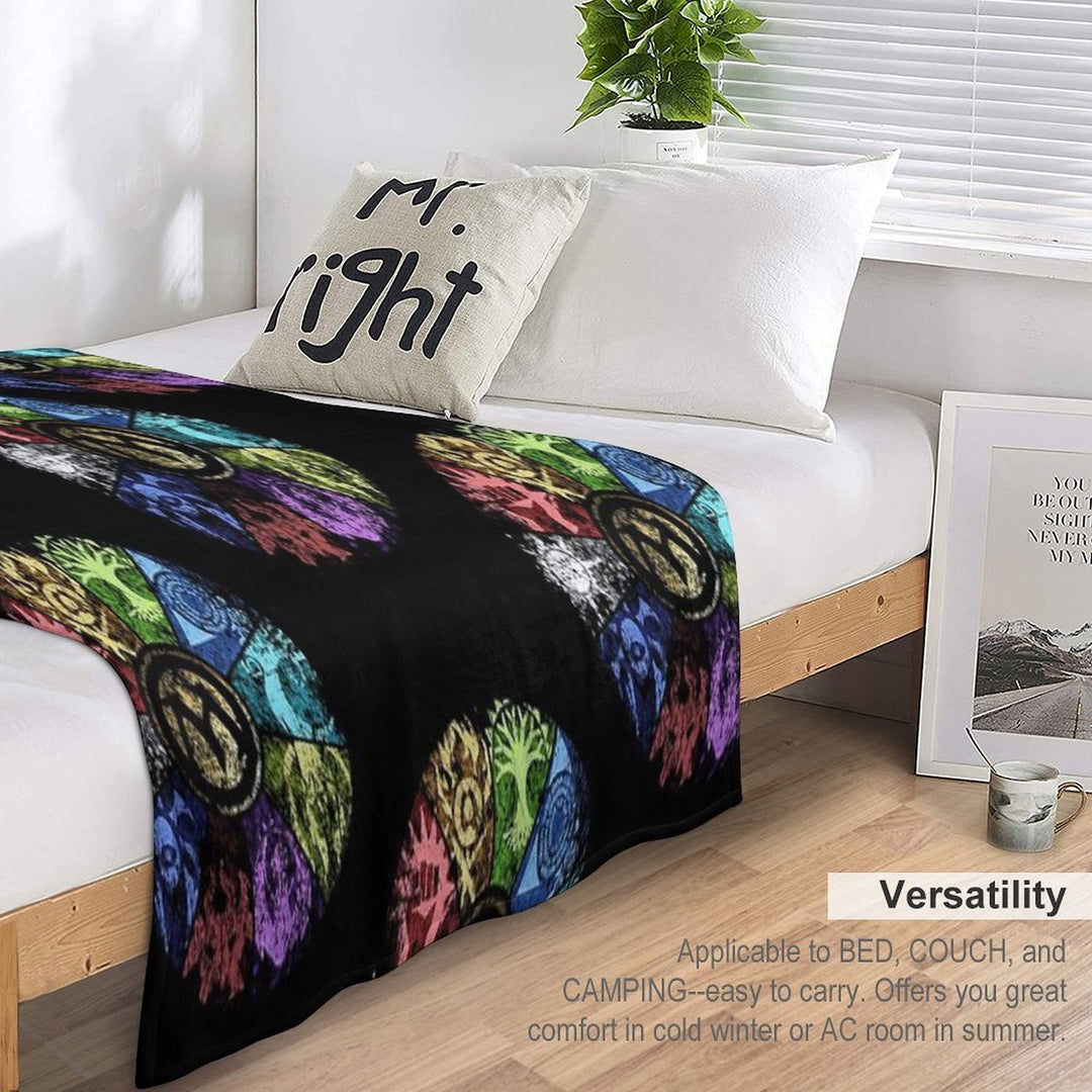 MTG  Faded Guild Wheel Sustainable Throw Blanket