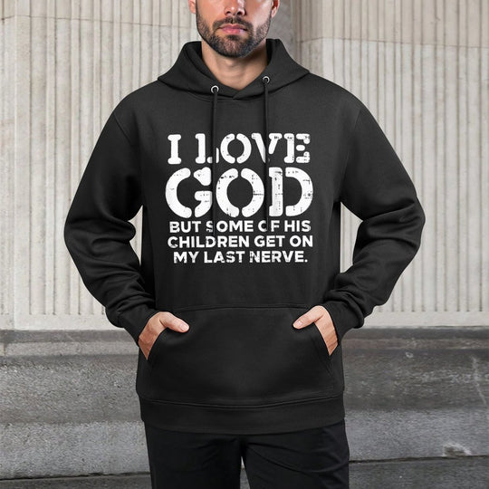 I Love God But Funny Jesus Christ Religious Christian Gift Breathable Fabric Hoodie