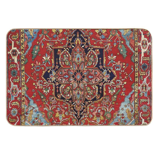 Heriz Persian Carpet Print  Long-Lasting Bath Mat