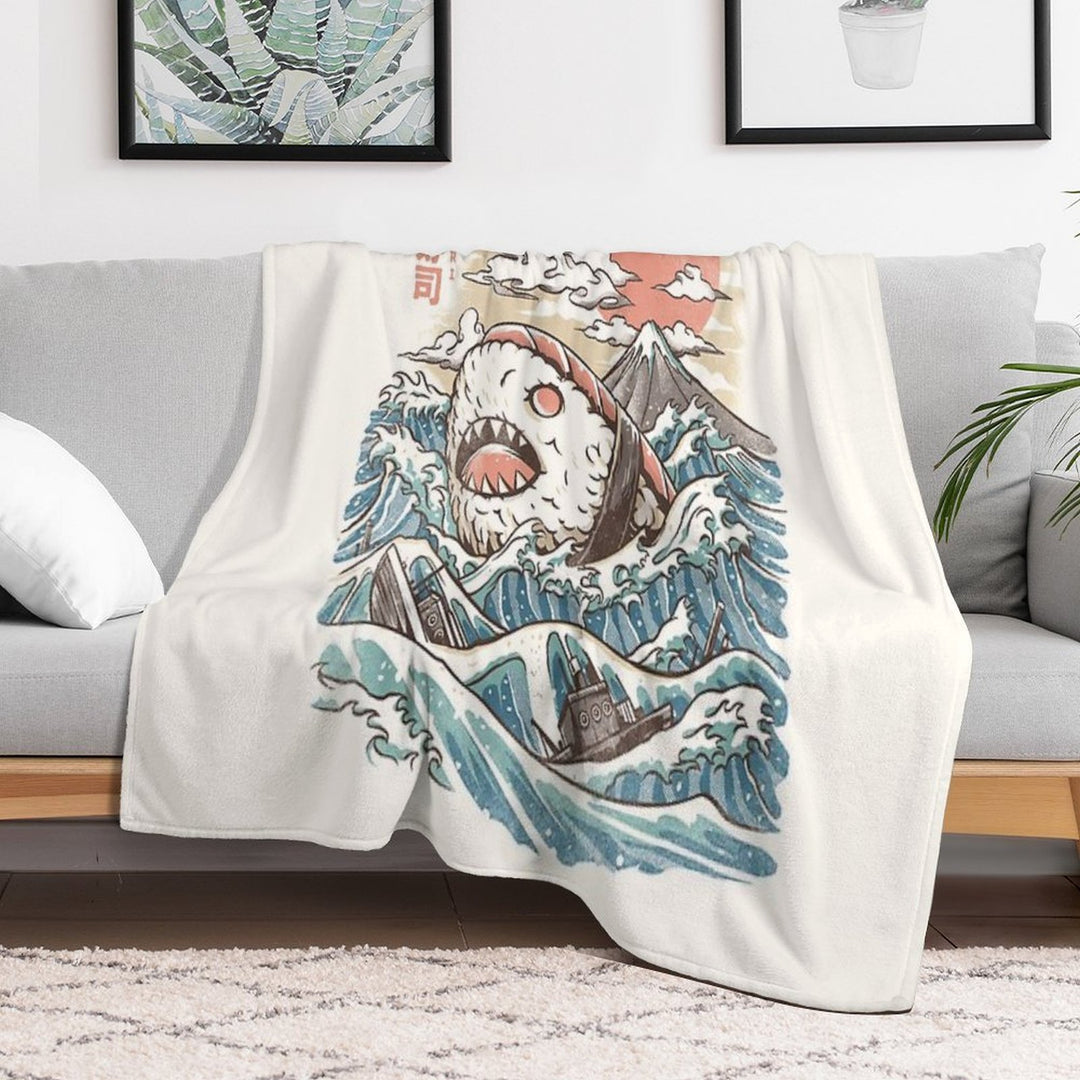 Sharkiri Sushi Easy Care Throw Blanket