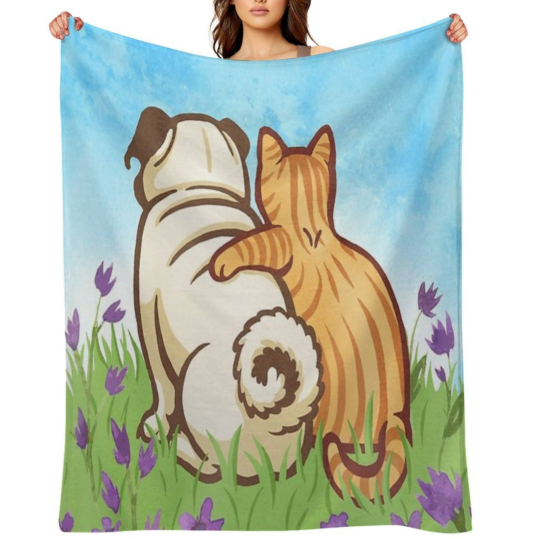 Best Friends Forever - Milo & Otis Compact Throw Blanket