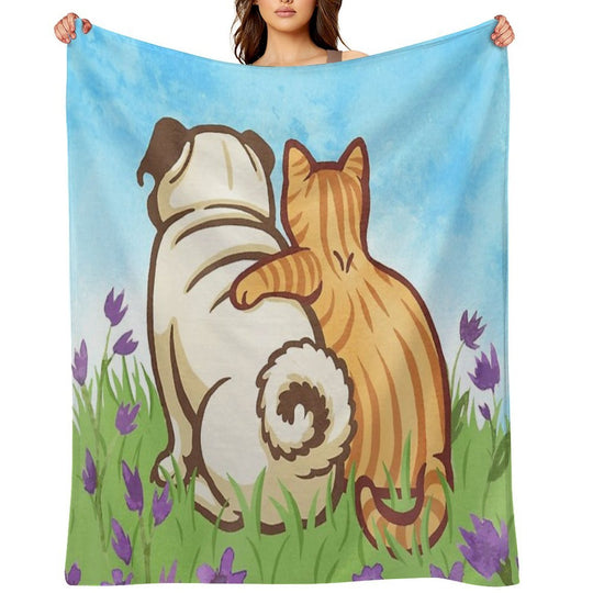 Best Friends Forever - Milo & Otis Compact Throw Blanket