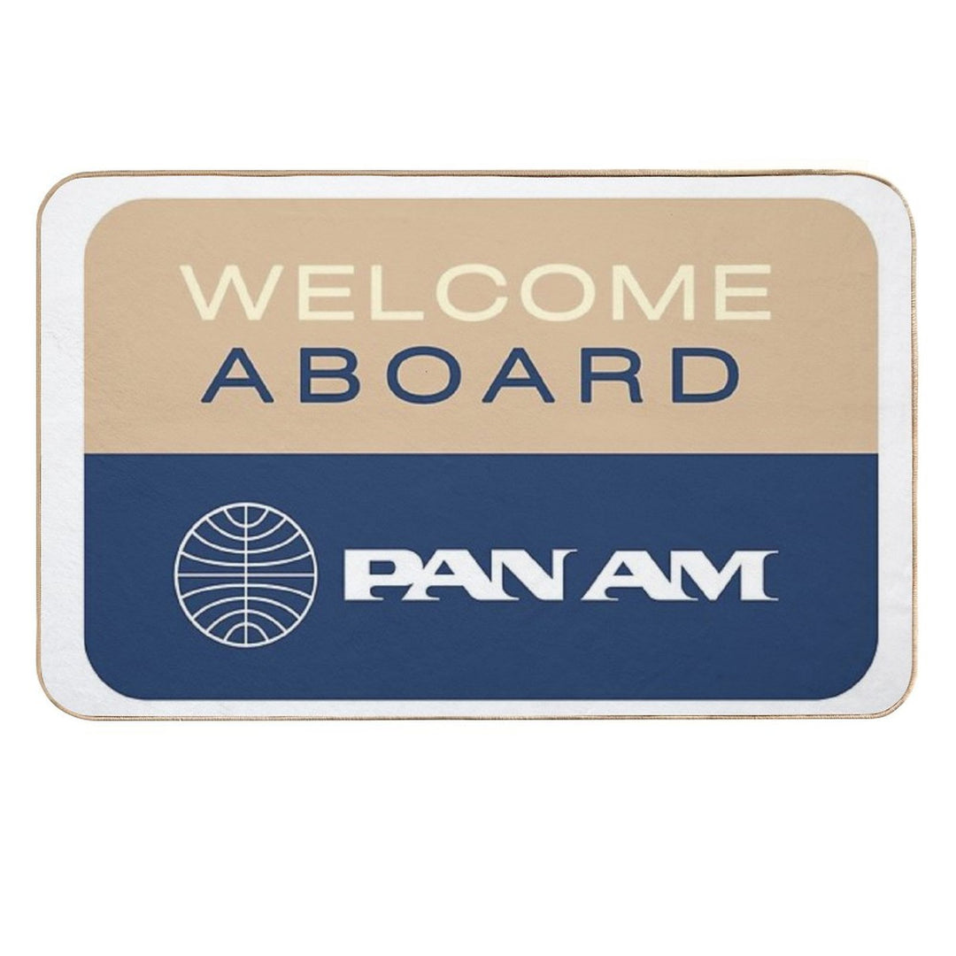 Pan Am  Pan American Airways - Welcome Aboard  Pet-Safe Bath Mat