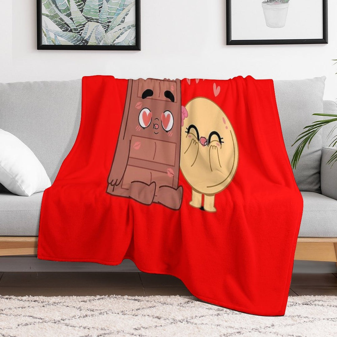 Choco And Pancake Couples Love Wrinkle-free Throw Blanket