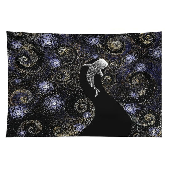 Star Eater in Van Gogh Style - COLORED Tapestry