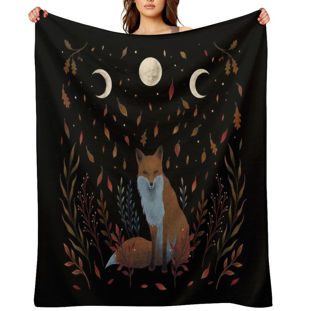 Autumn Fox Gift-ready Throw Blanket