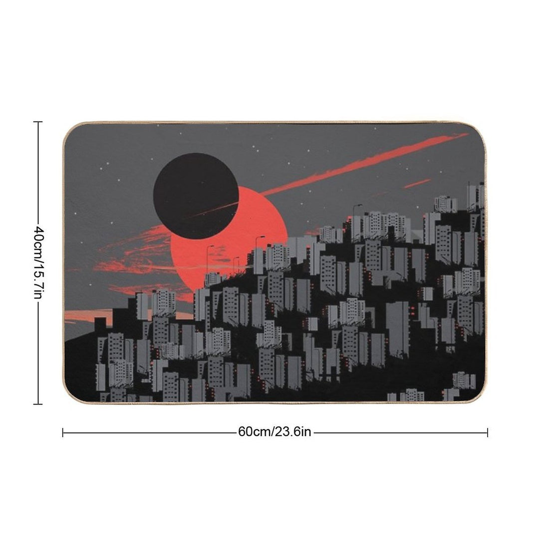 Brutalist Apocalypse  Stain-Proof Bath Mat