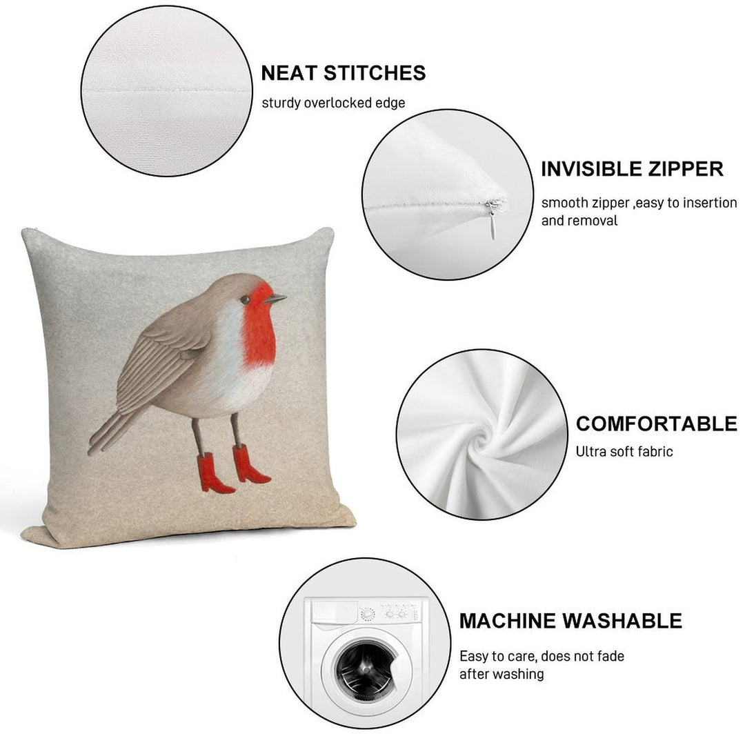 Robin Soft Luxury Feel Throw Pillow