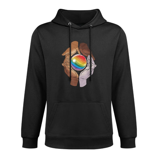 LGBT Pride Rainbow Ally Lesbian Bisexual Transgender Breathable Fabric Hoodie