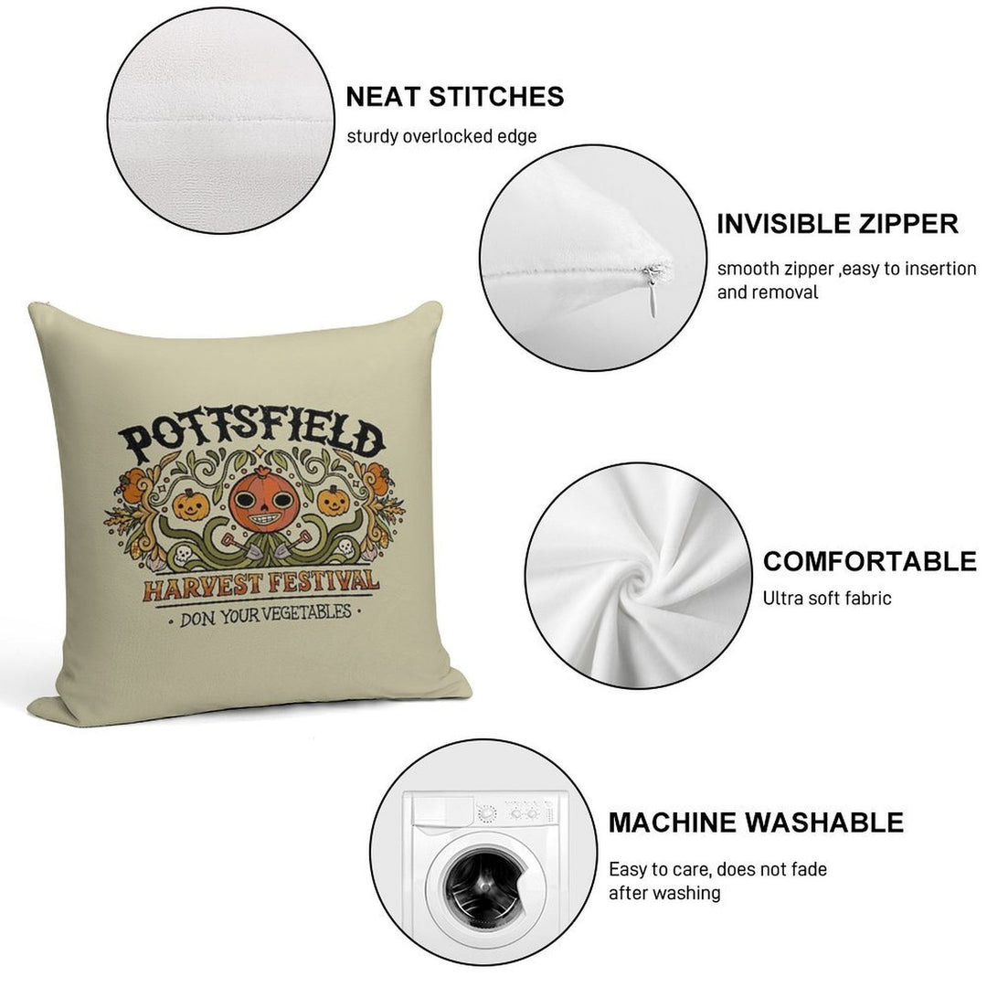 Pottsfield Harvest Festival Soft Fade-Resistant Throw Pillow