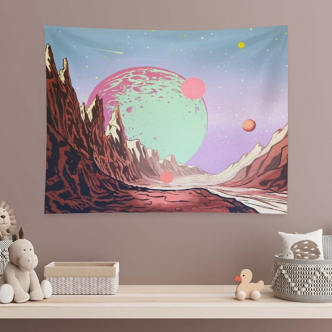 Green Moon Tapestry