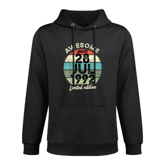 30 Year Old Birthday 28 July 1992 30th Birthday Breathable Fabric Hoodie