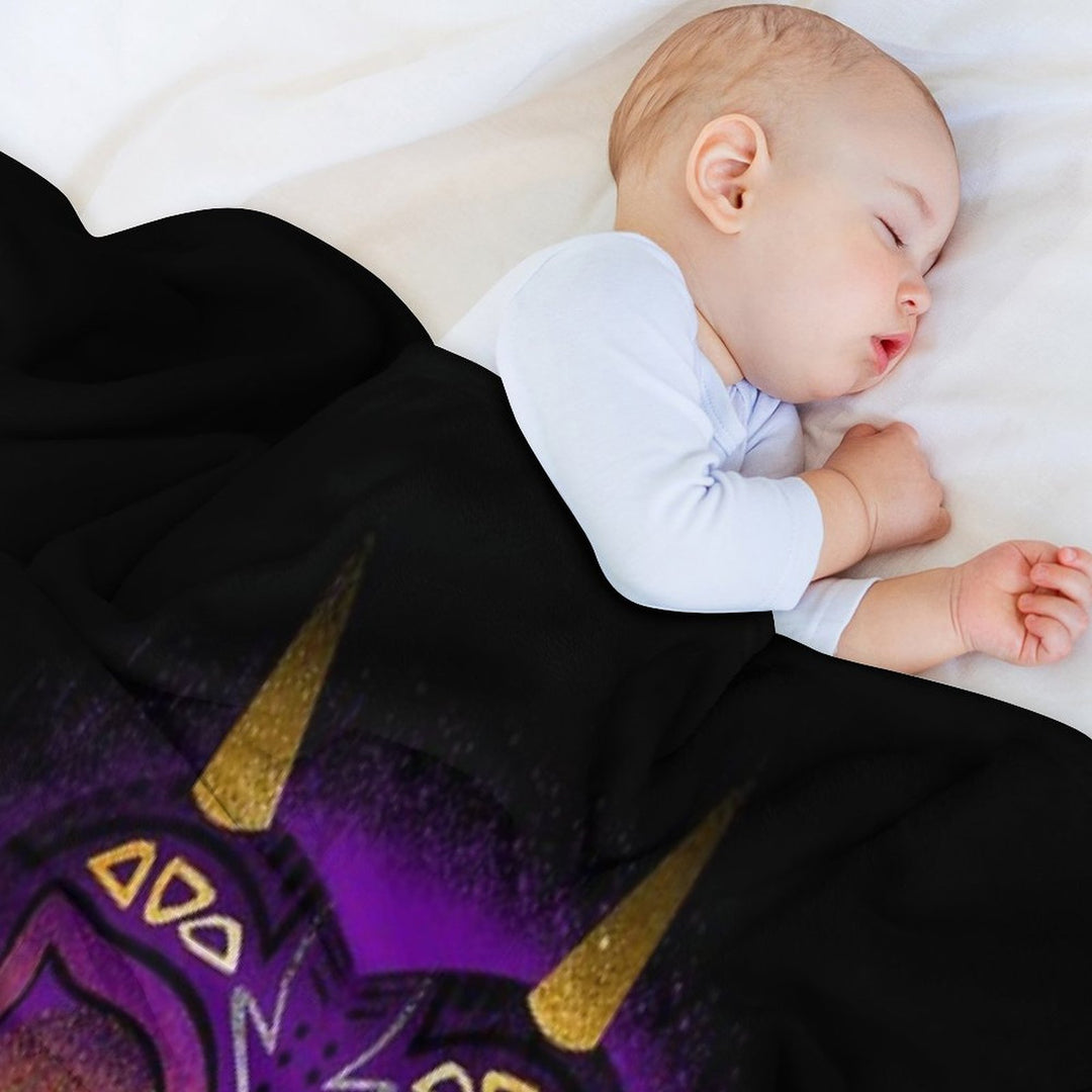 The Moon And The Mask Velvety-soft Throw Blanket