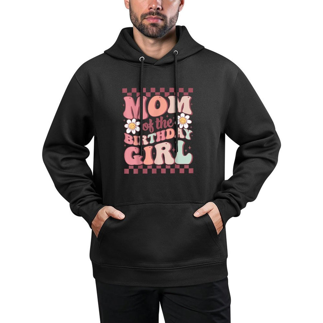 Mom of The Birthday Girl Cute Family Groovy Birthday Party Layering Staple Hoodie
