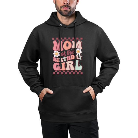 Mom of The Birthday Girl Cute Family Groovy Birthday Party Layering Staple Hoodie