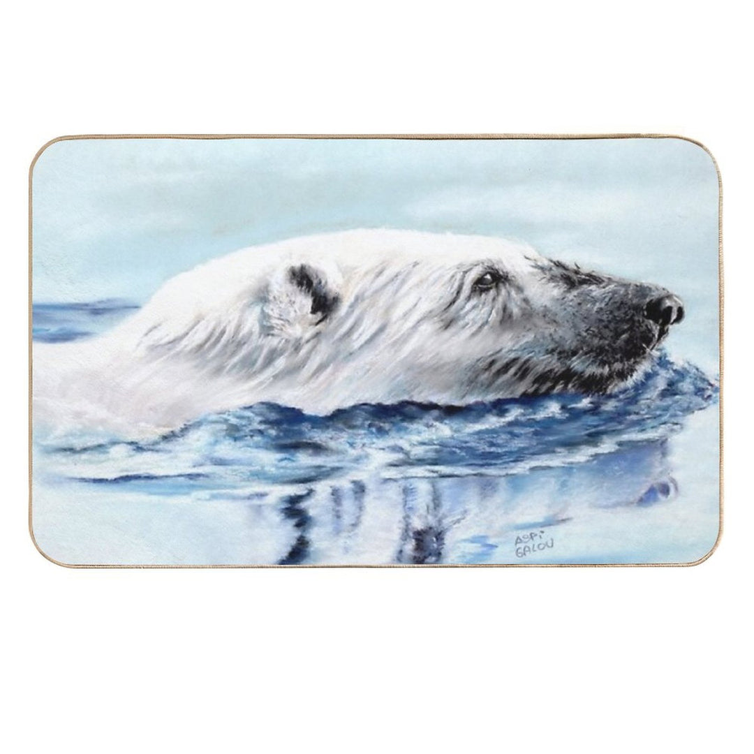 Polar Bear  Easy Maintenance Bath Mat