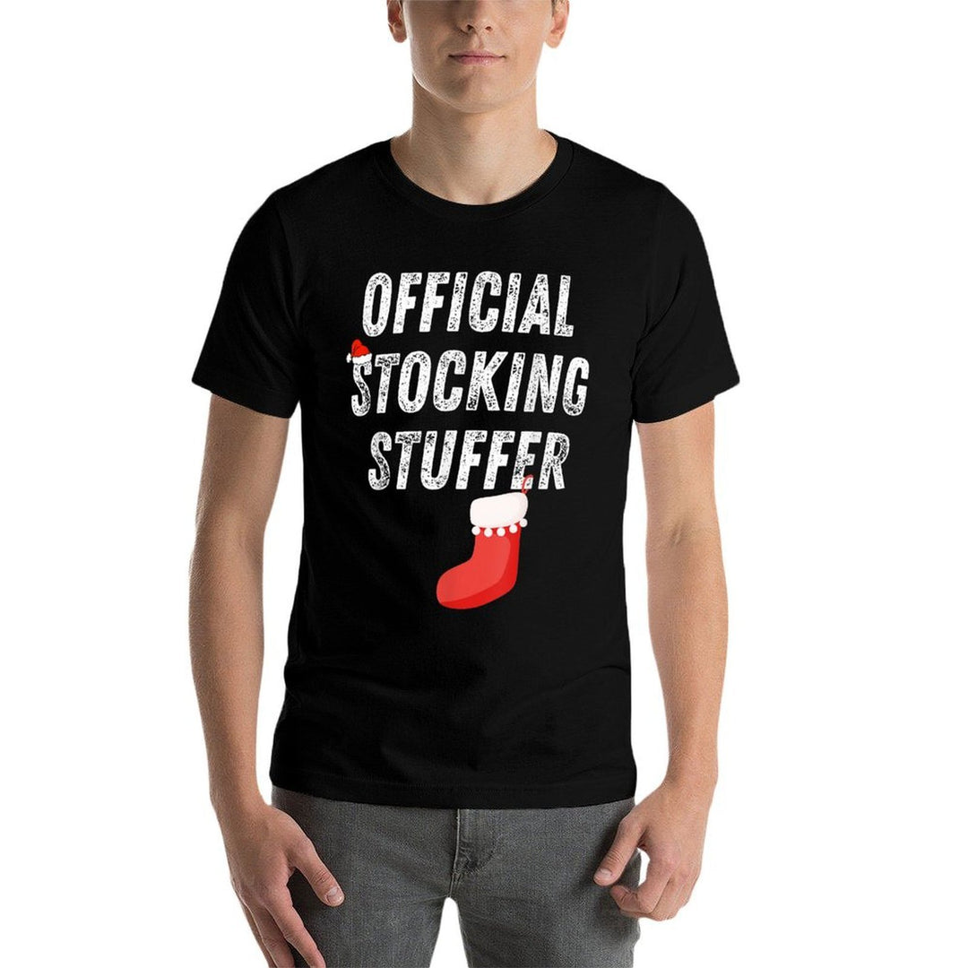 Official Stocking Stuffer And Im The Stocking  Ribbed Collar T-Shirt