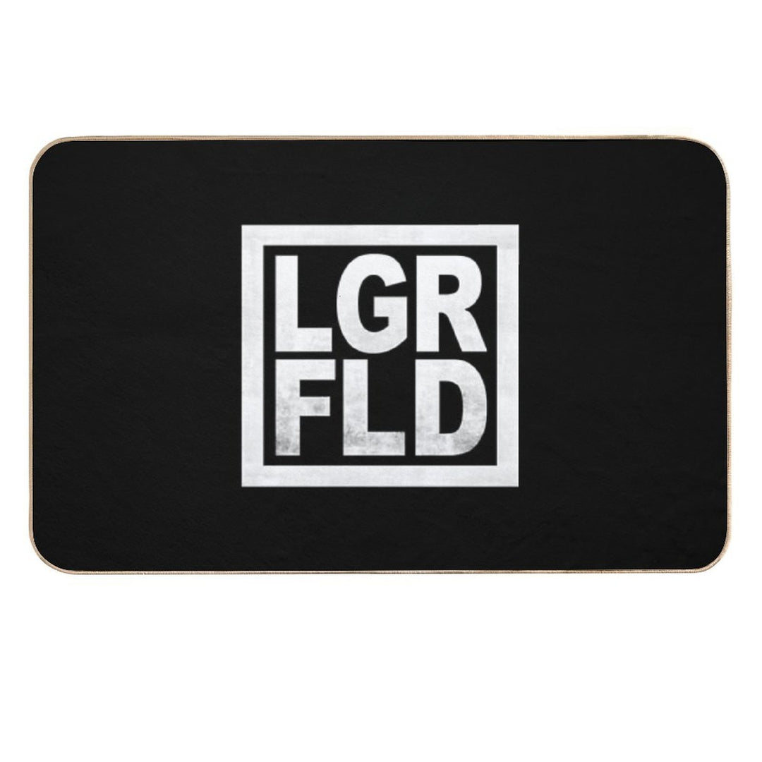 LGRFLD – Lagerfeld  White on Black  Odorless Bath Mat